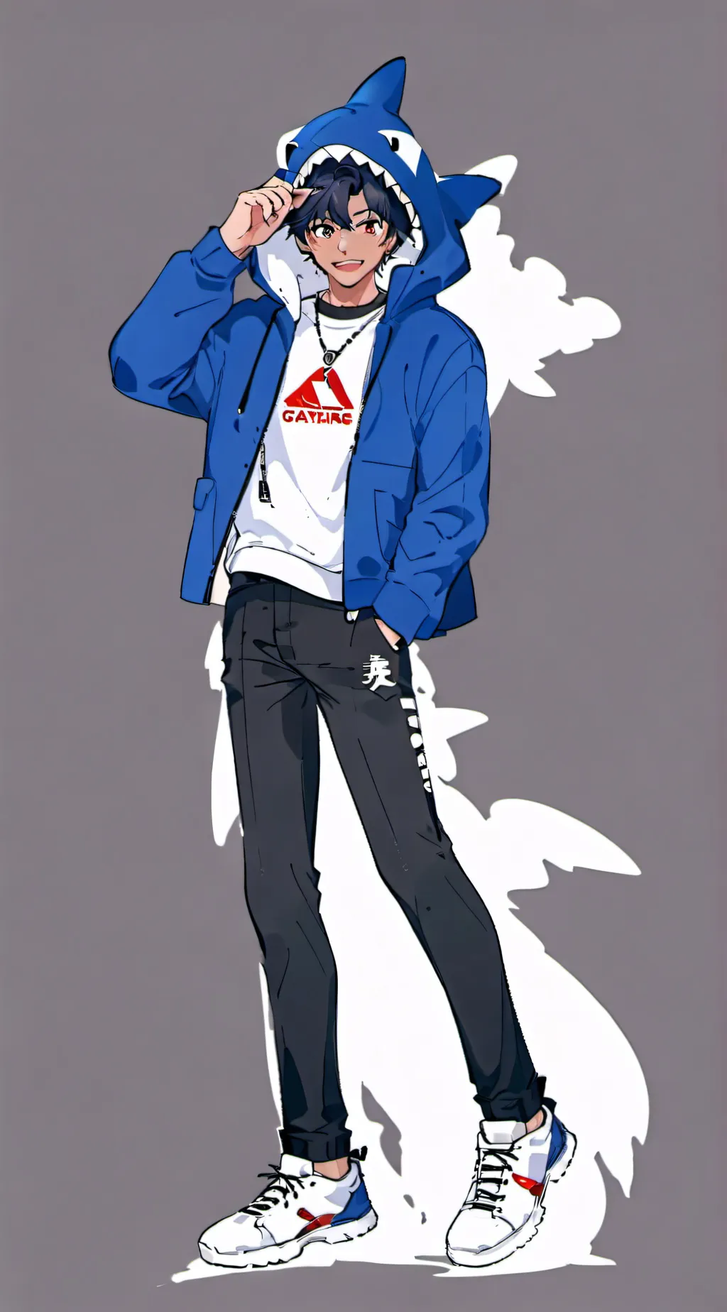 ai character: Kai (my oc)  background