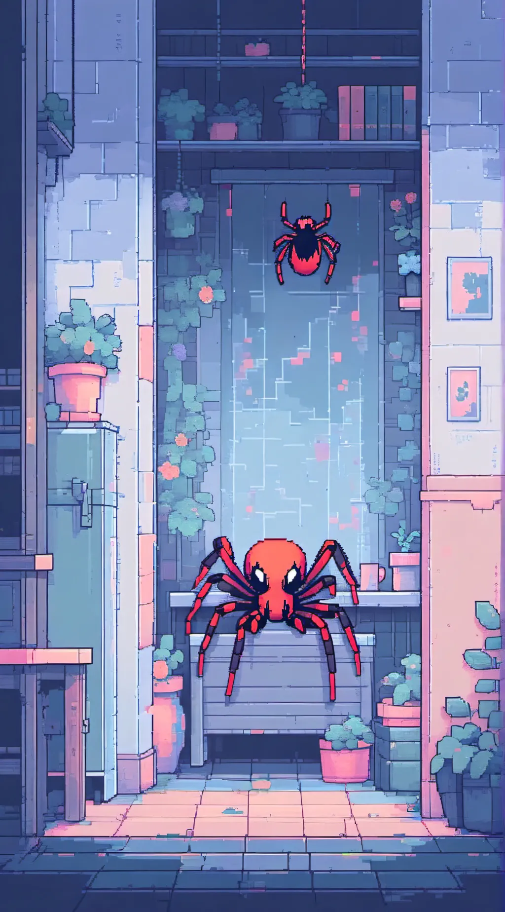 ai character: spider girl background
