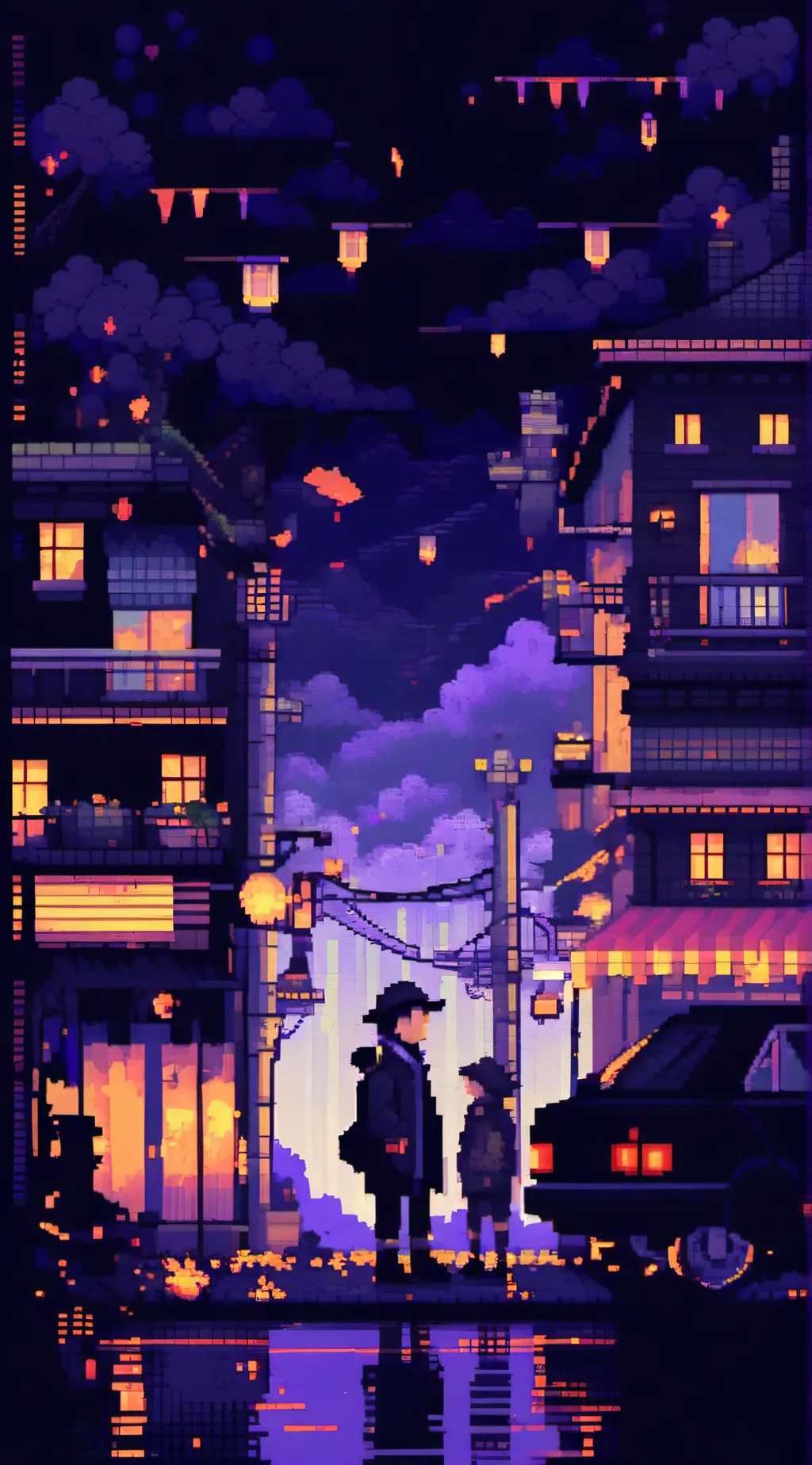 ai character: Moon NightLight background