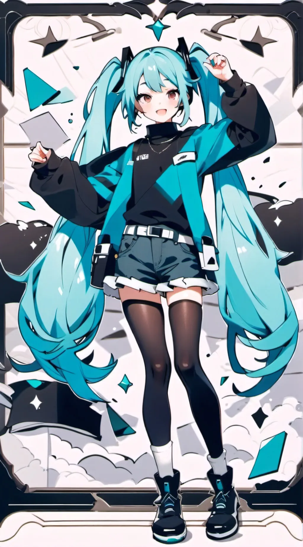 ai character: Miku Hatsune background