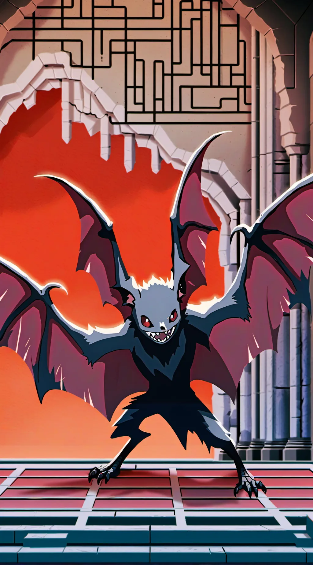 ai character: Giant Vampire Bat background