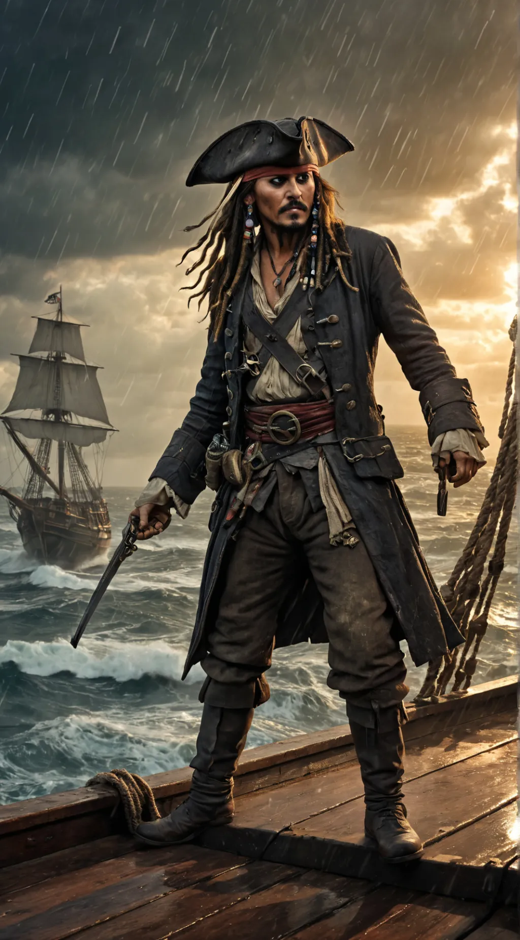 ai character: Jhonny Depp background