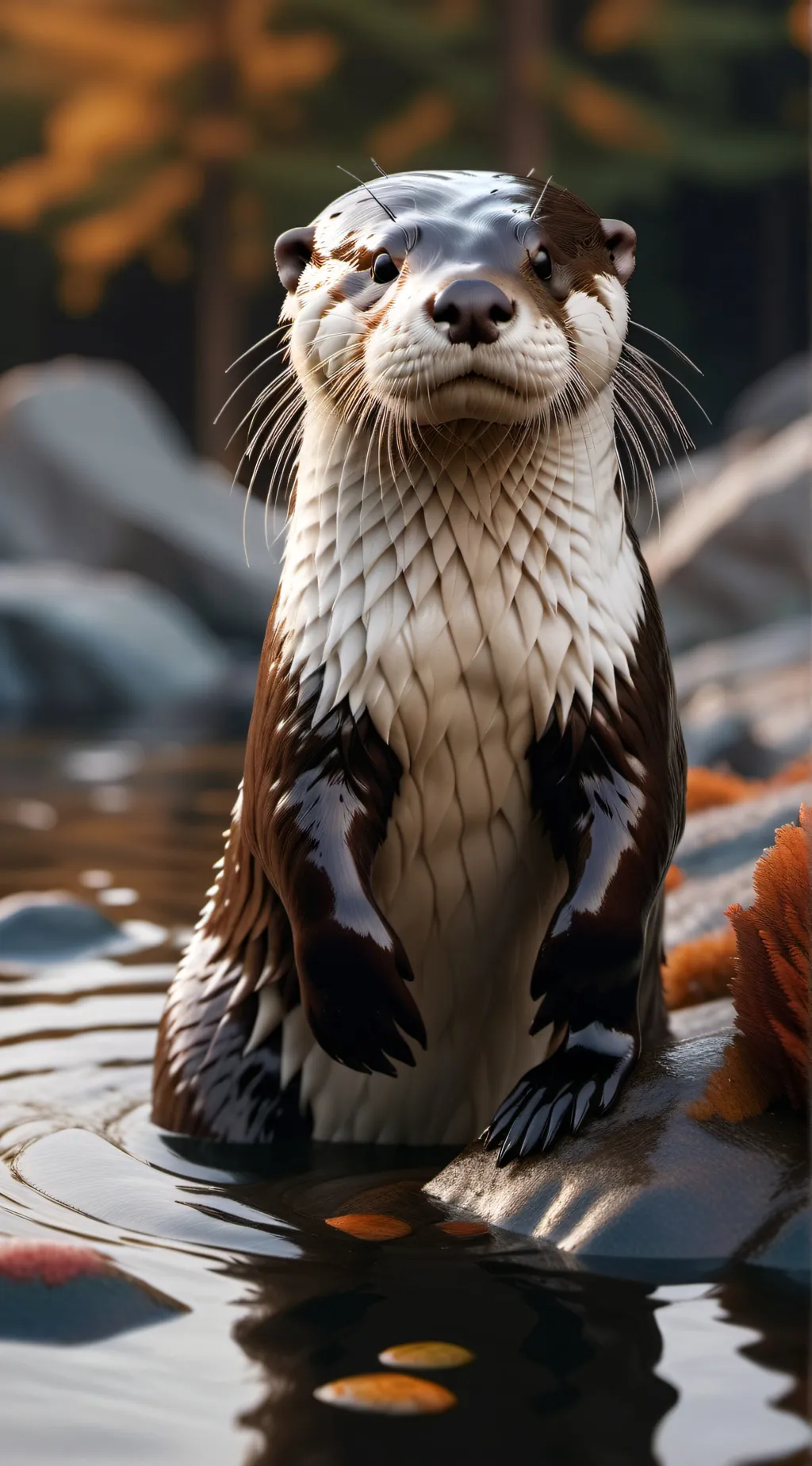 ai character: otter zoo background