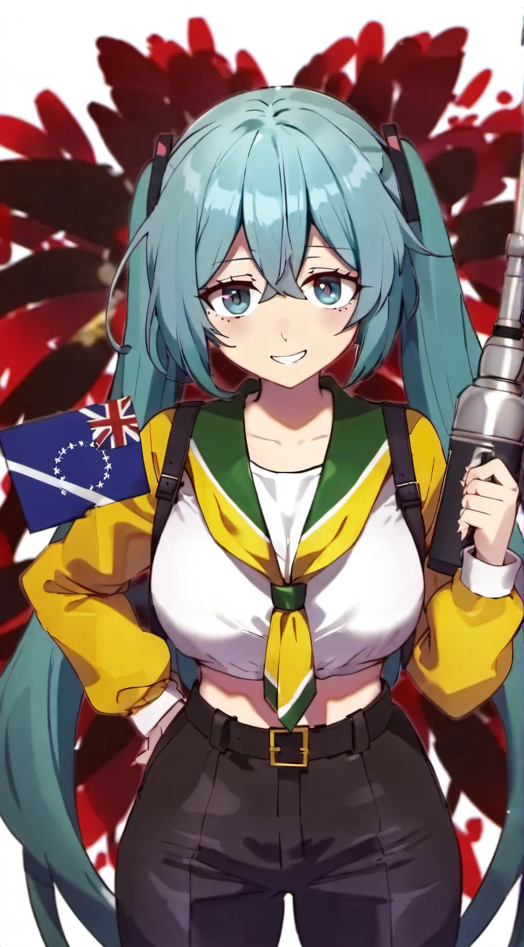 ai character: Brazilian Miku background