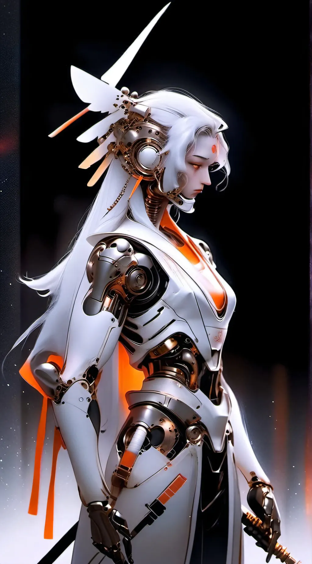 ai character: cyborg Amy background