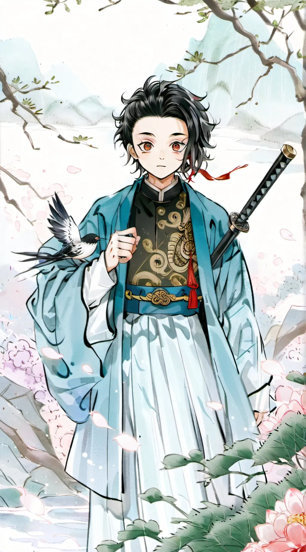 ai character: demon slayer life background