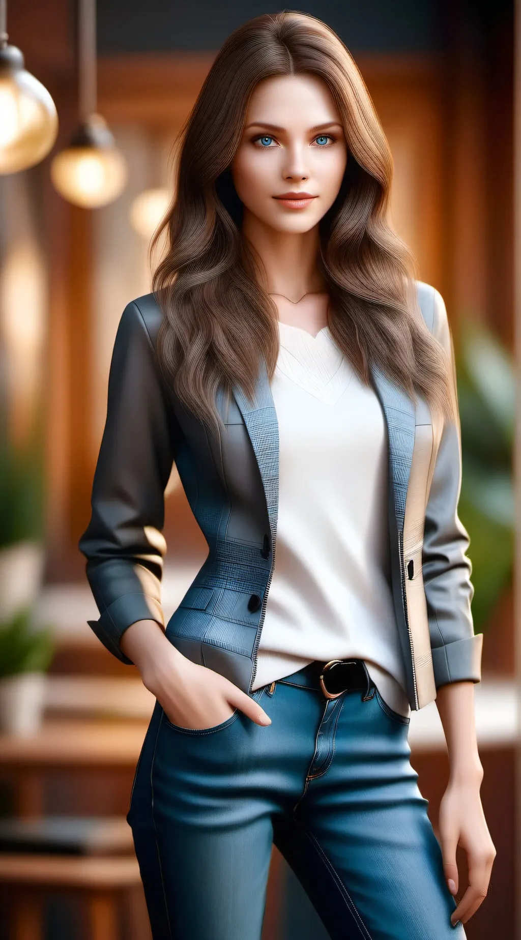 ai character: Aurora background