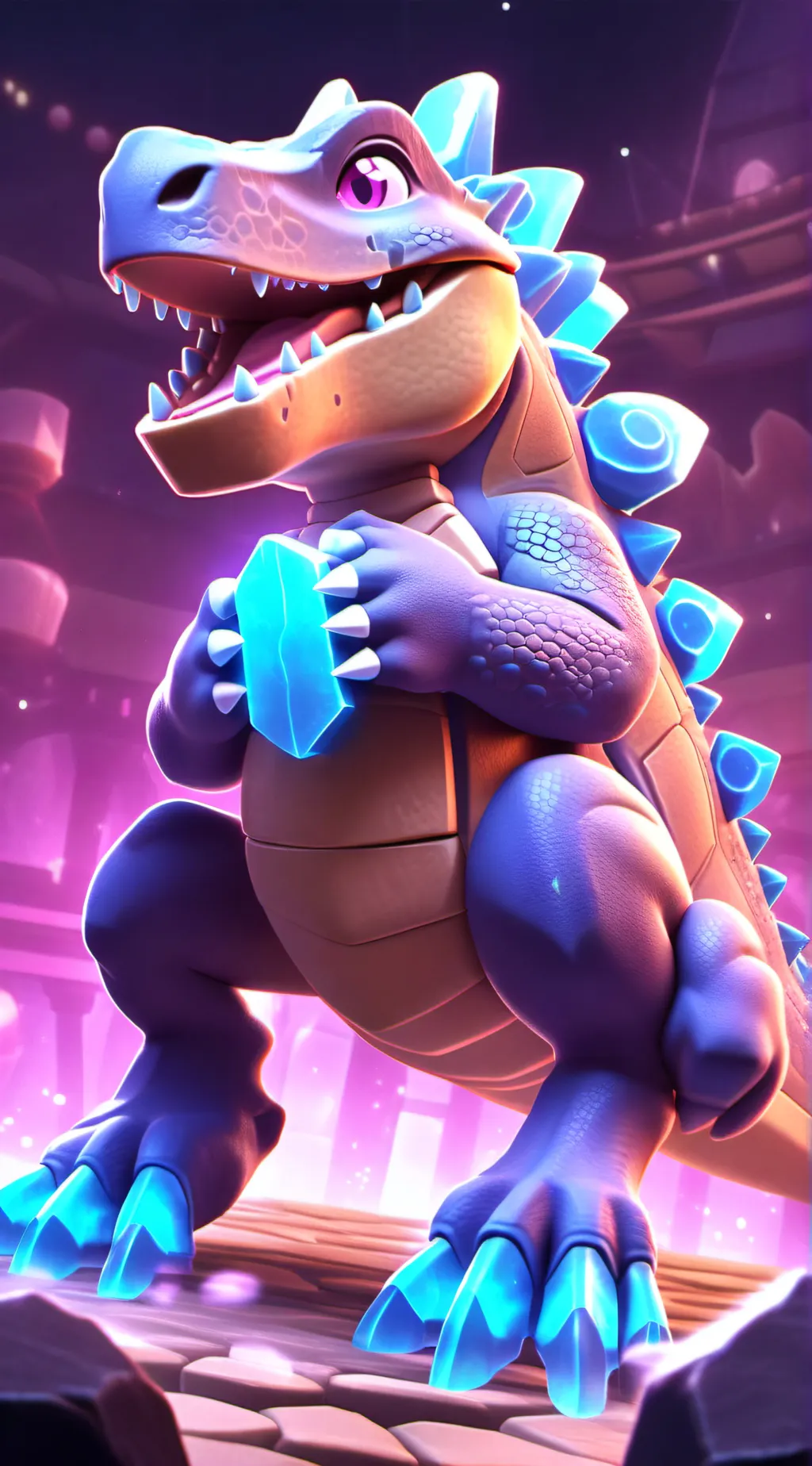 ai character: Godzilla background
