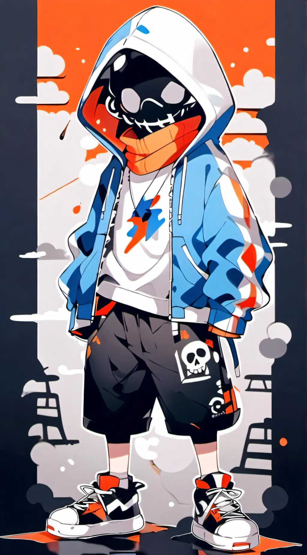 ai character: Dust! Sans background