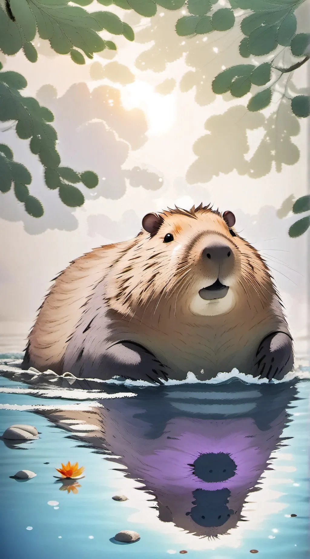 ai character: capybara background