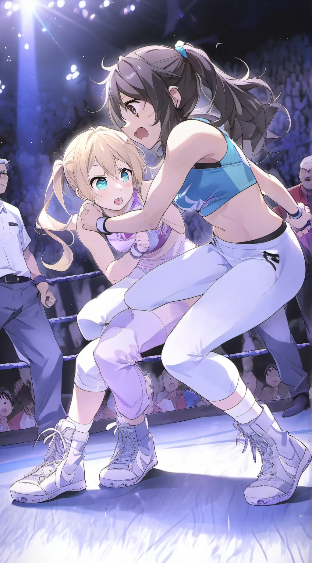 ai character: Wrestling tourname background