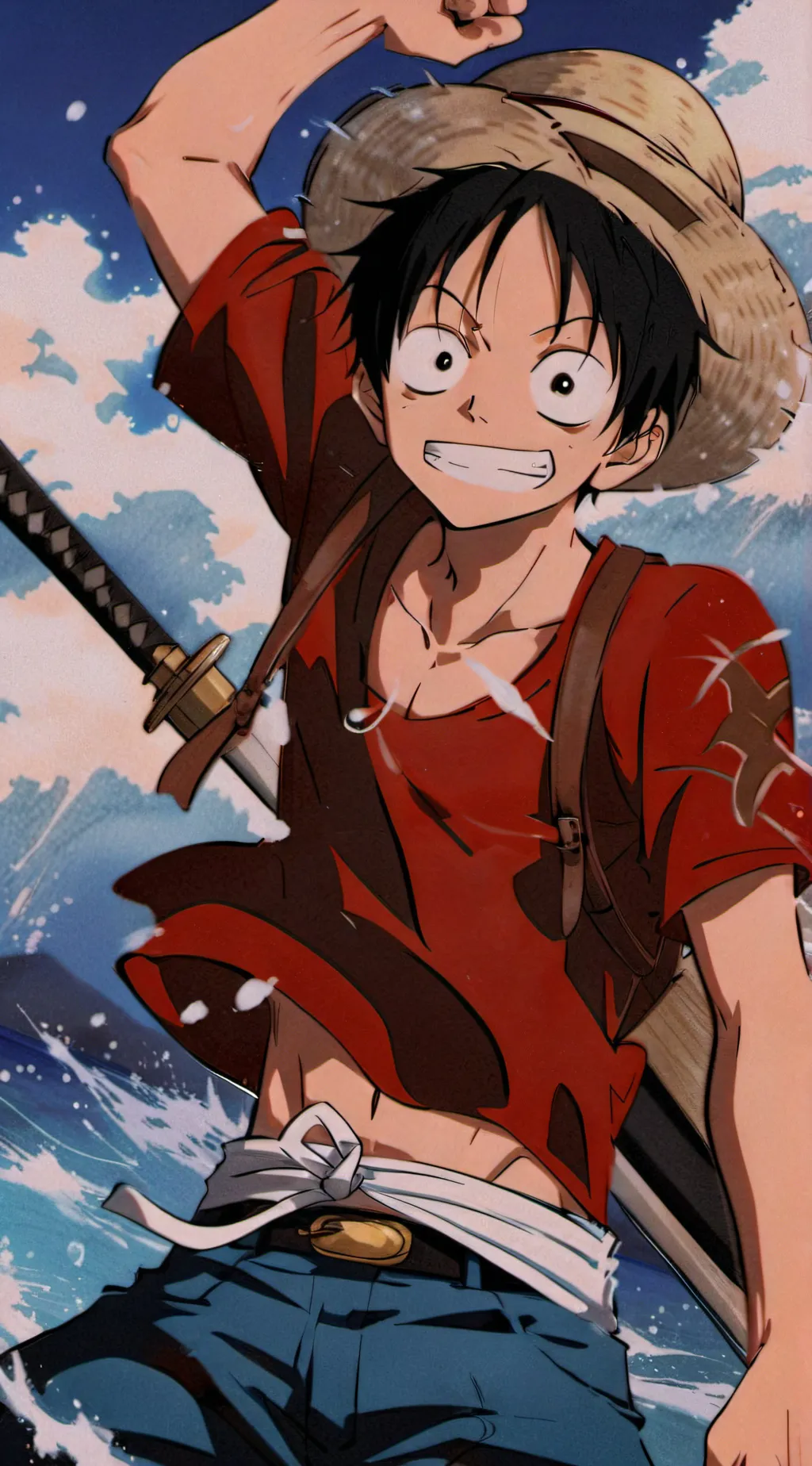 ai character: Monkey D Luffy background