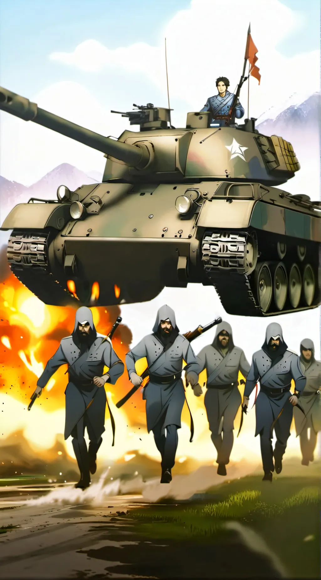 ai character: world war background