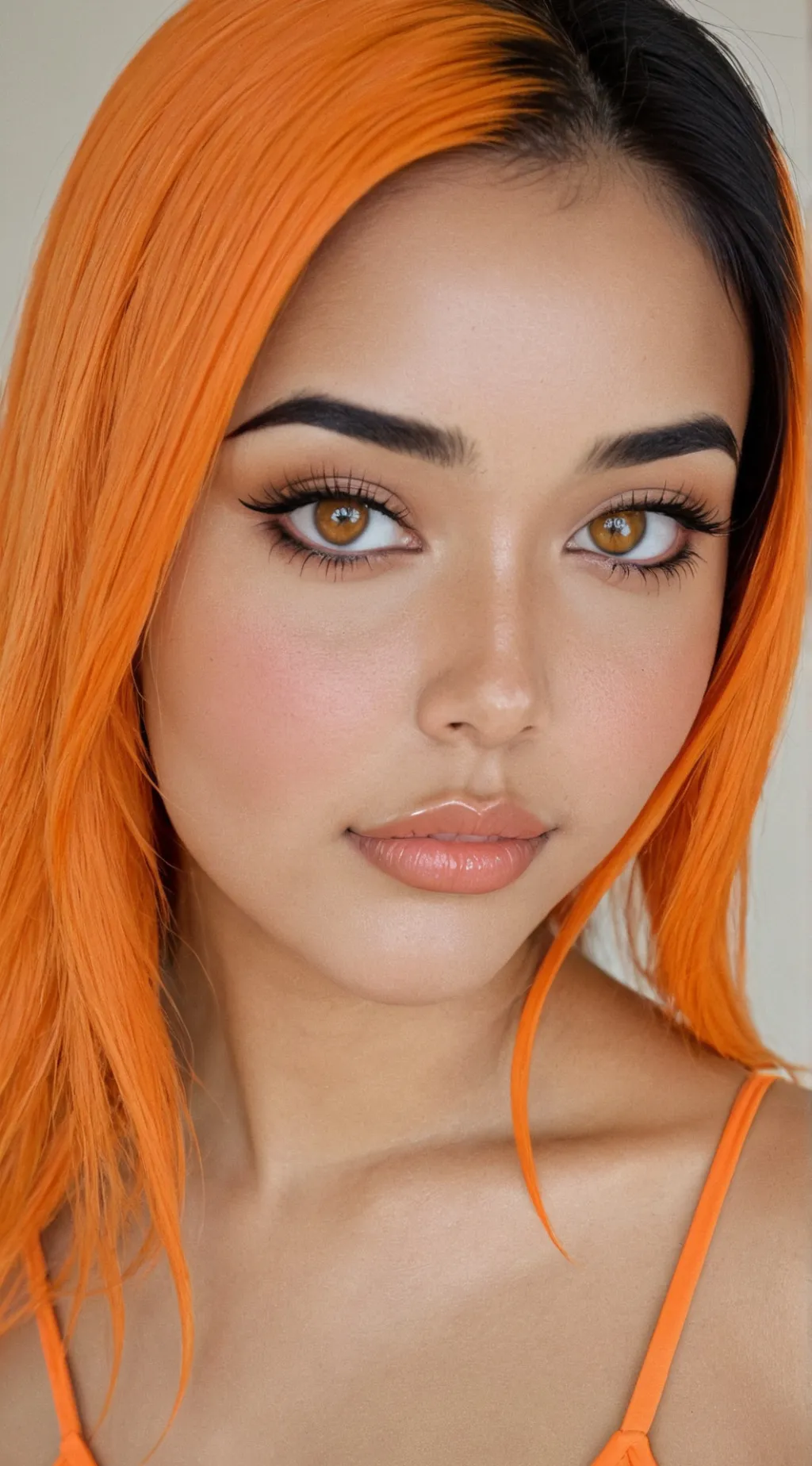 ai character: orange background