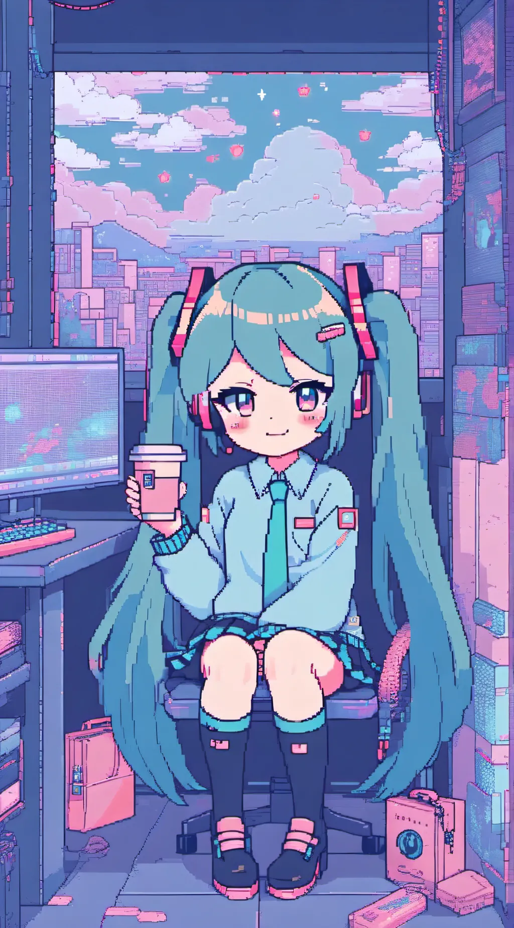 ai character: Miku background