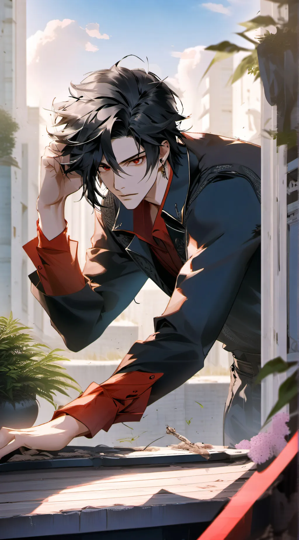ai character: 📖new school!!📖 background