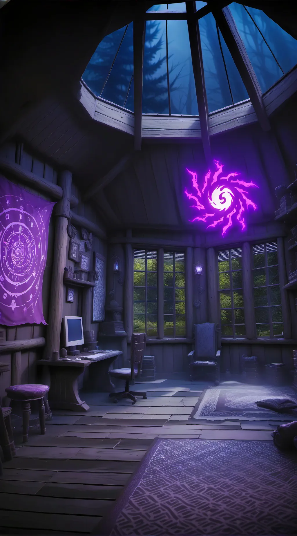 ai character: cabin nightmares  background