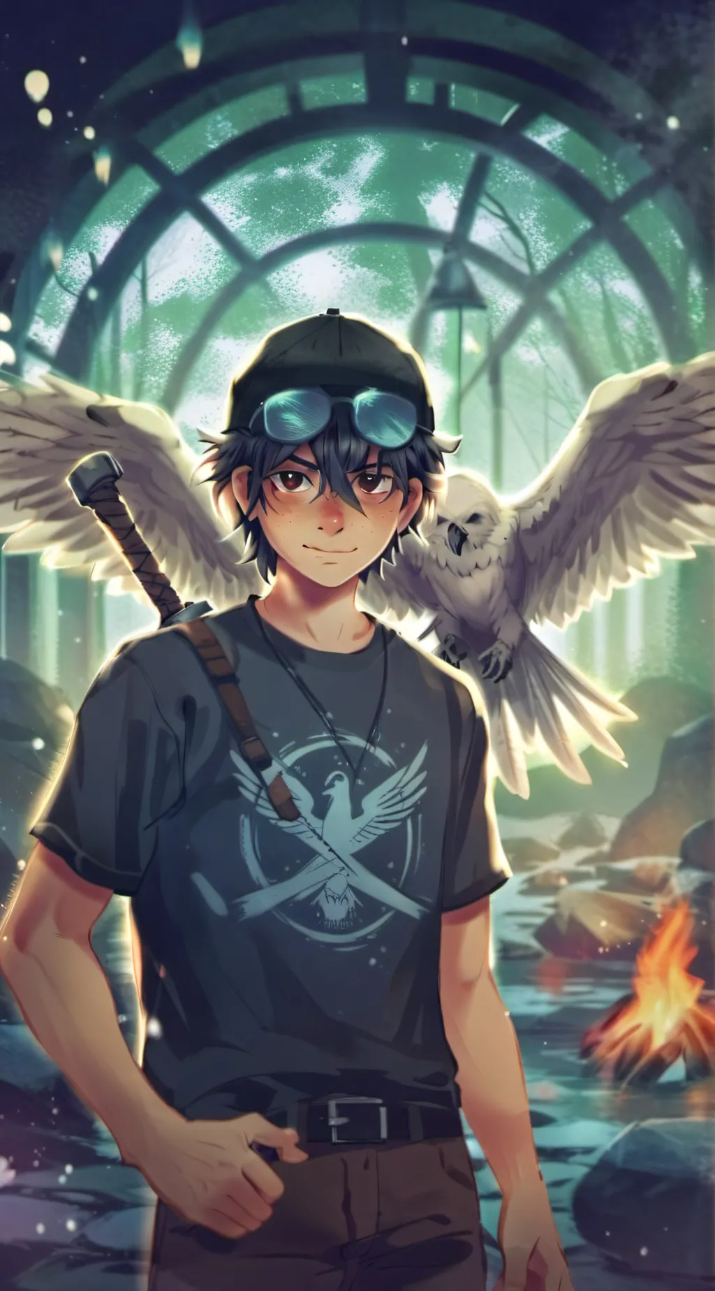 ai character: Nico di angelo  background