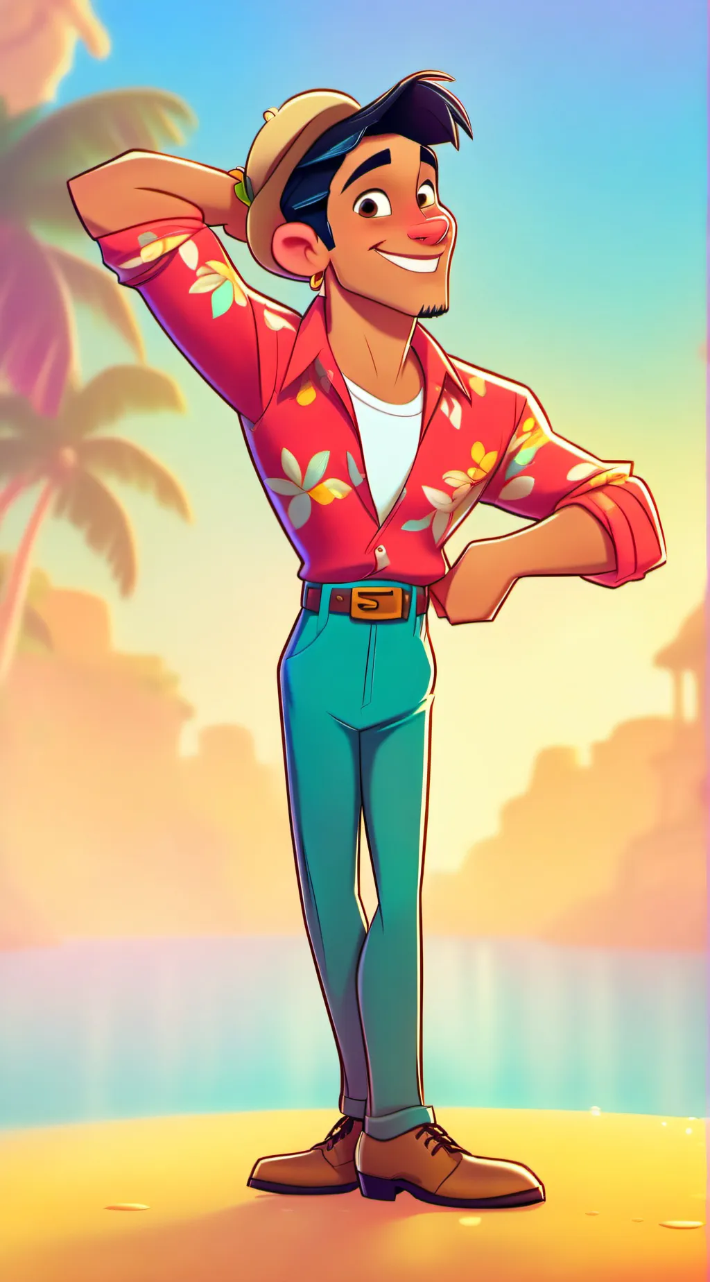 ai character: r u (blank)  background