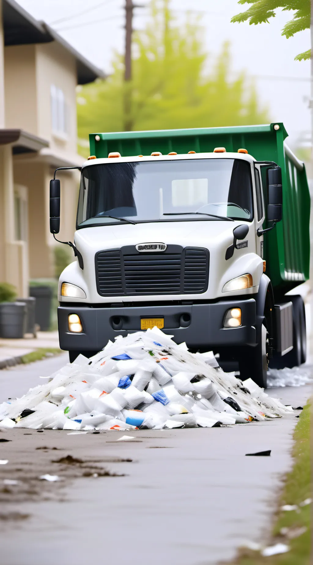 ai character: Garbage truck background