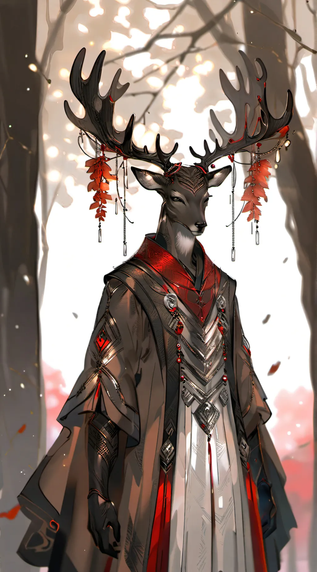 ai character: shapeshifting deer background