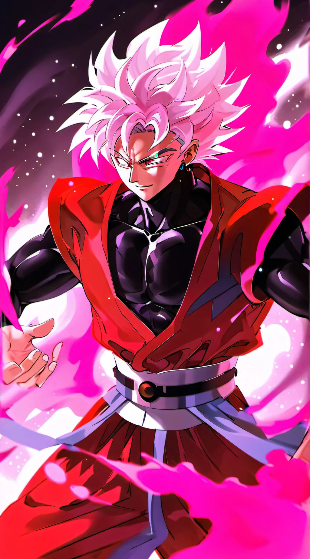ai character: black goku background