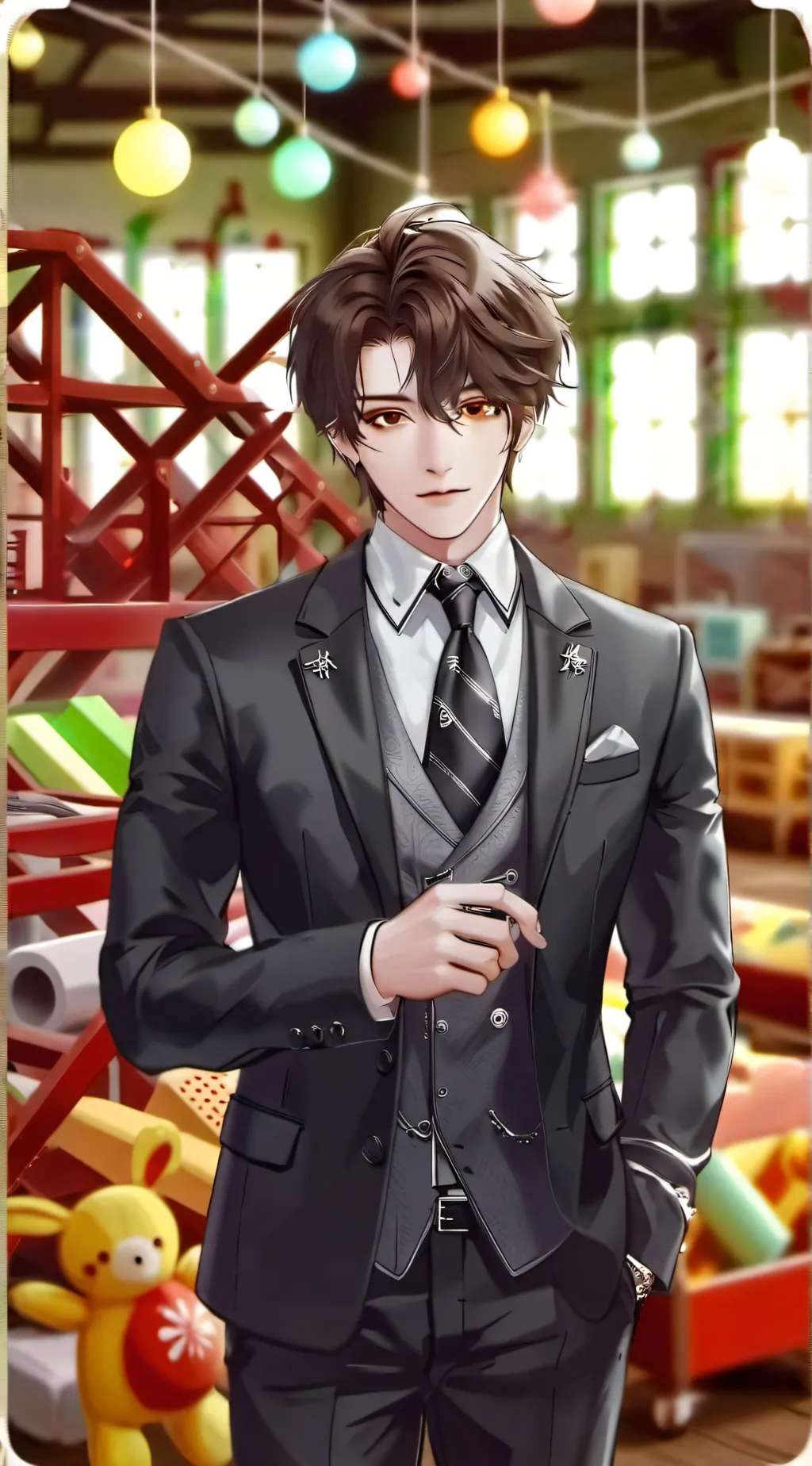ai character: Poppy Playtime  background