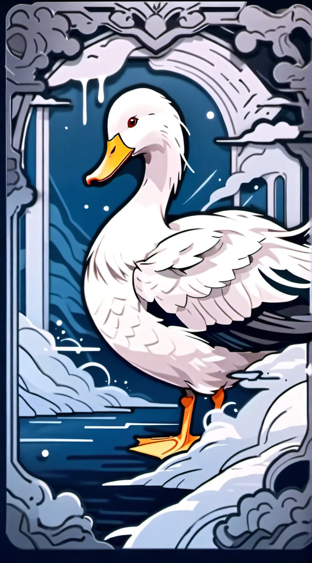 ai character: Duck inflation background