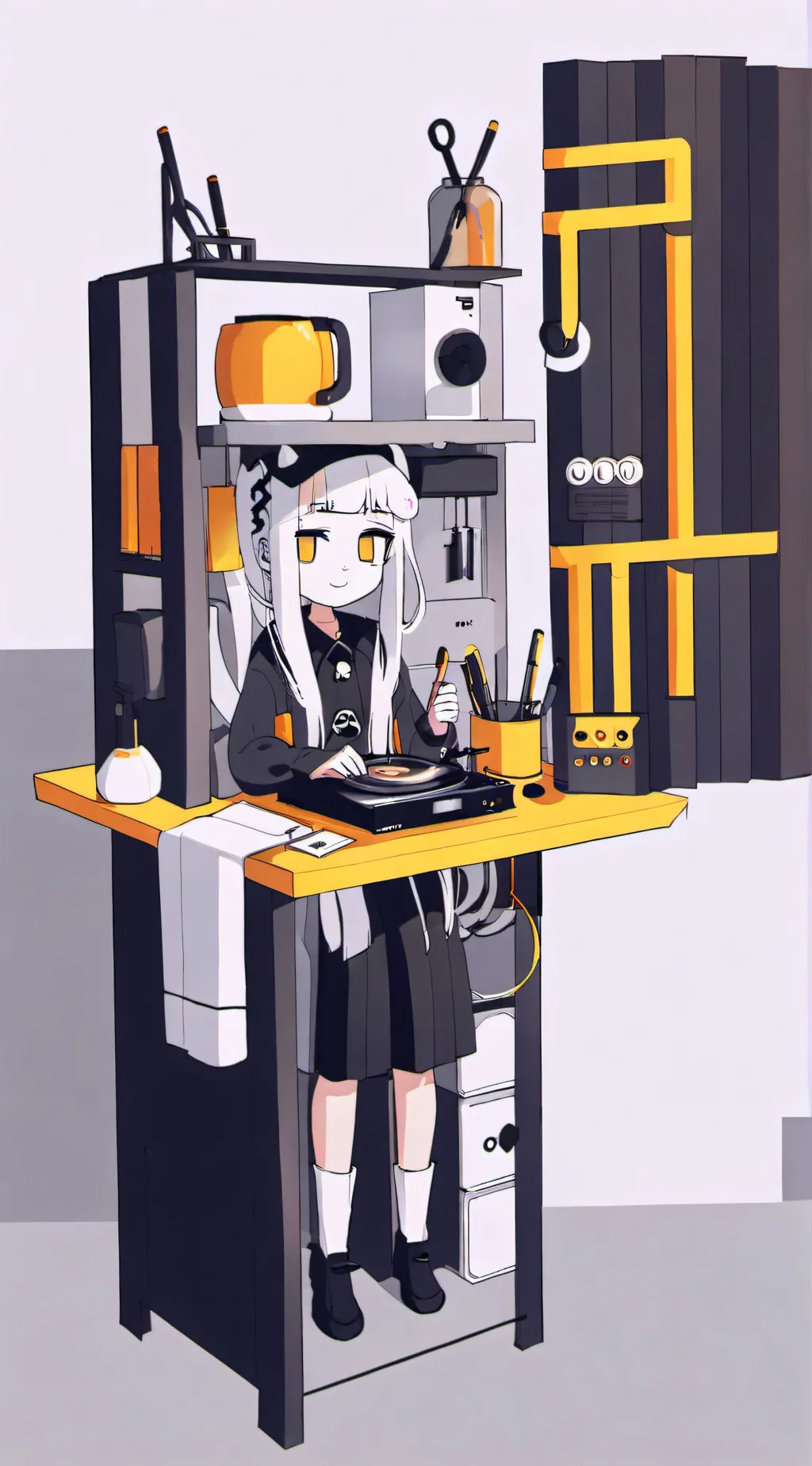 ai character: Number blocks background