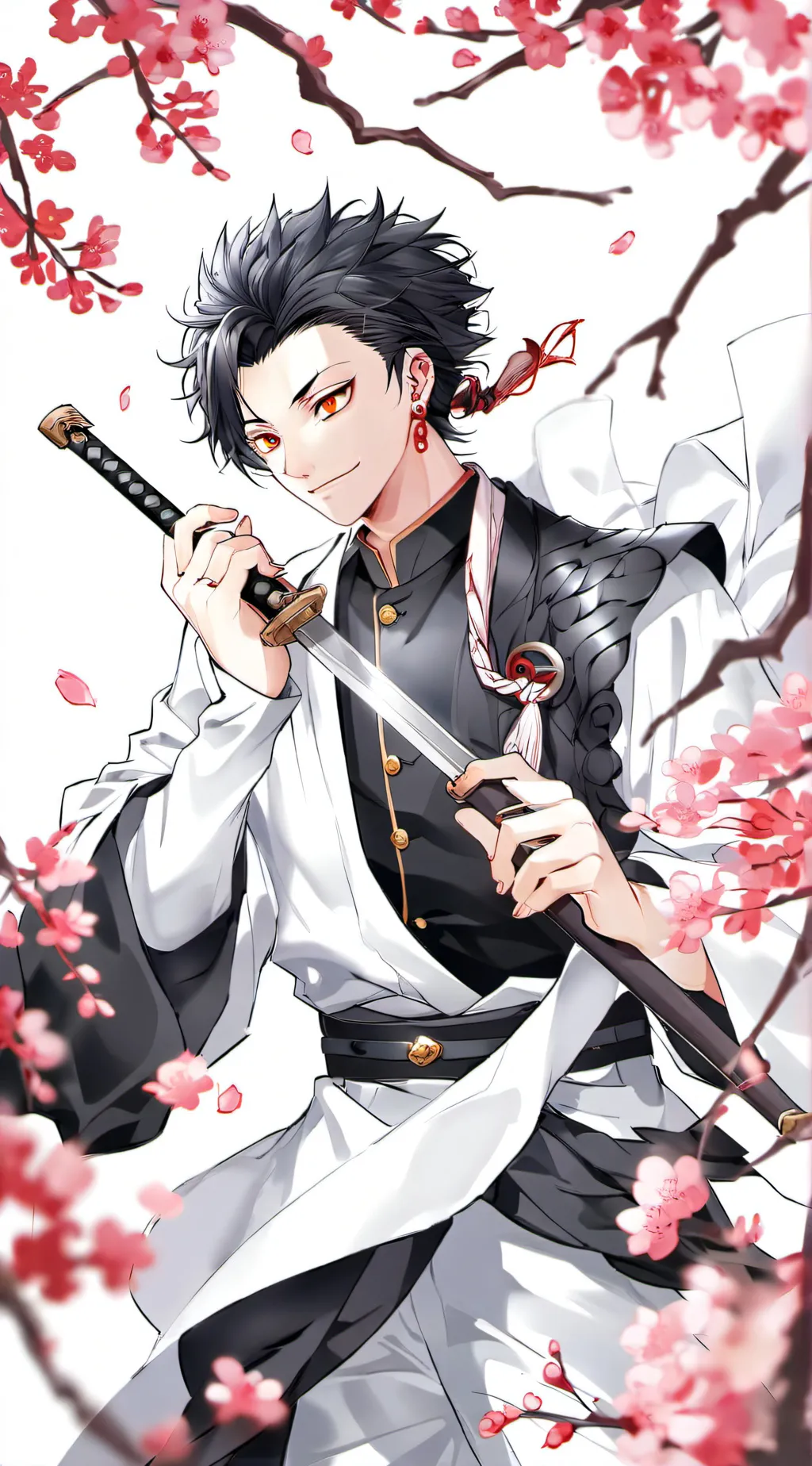 ai character: kny and jujutsu background