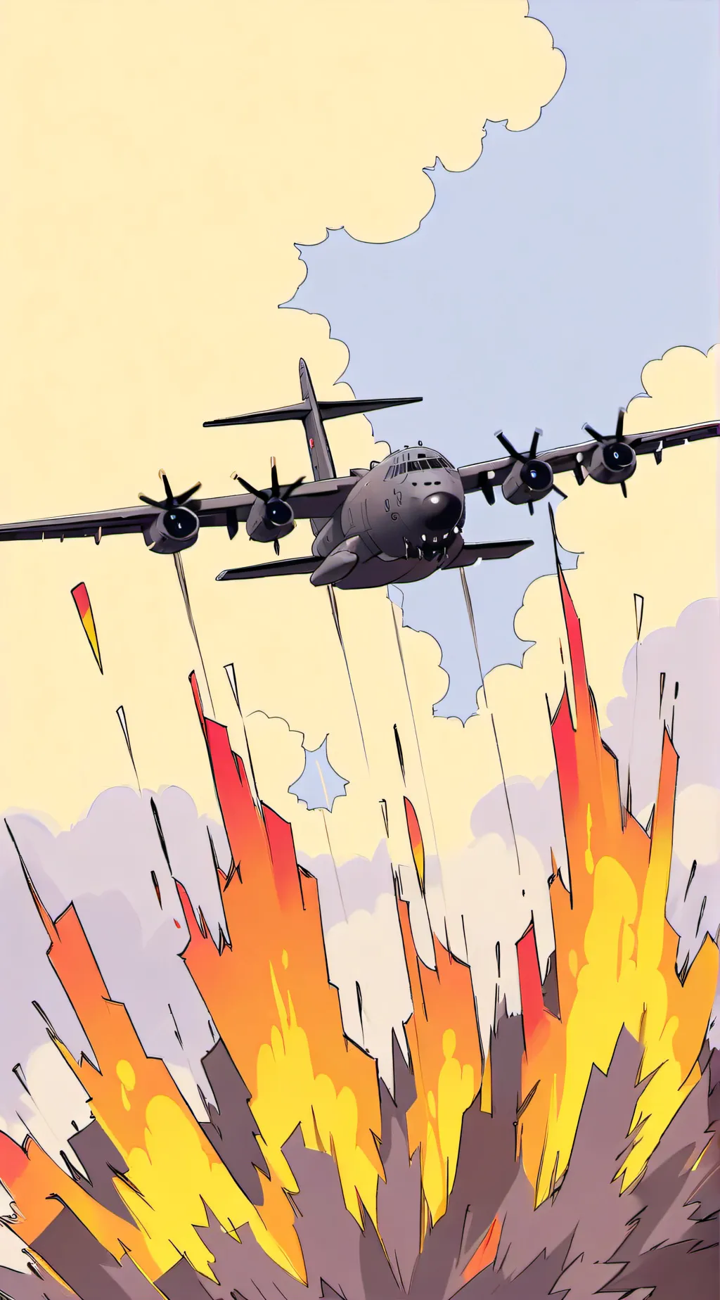 ai character: AC-130 of the Sky background