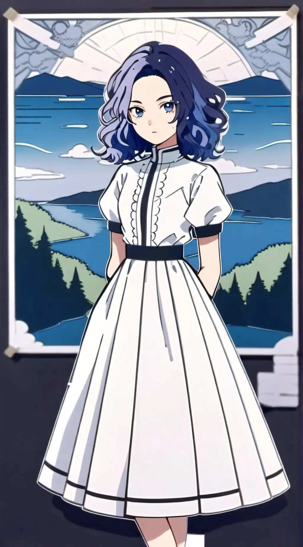 ai character: Butterfly mansion  background