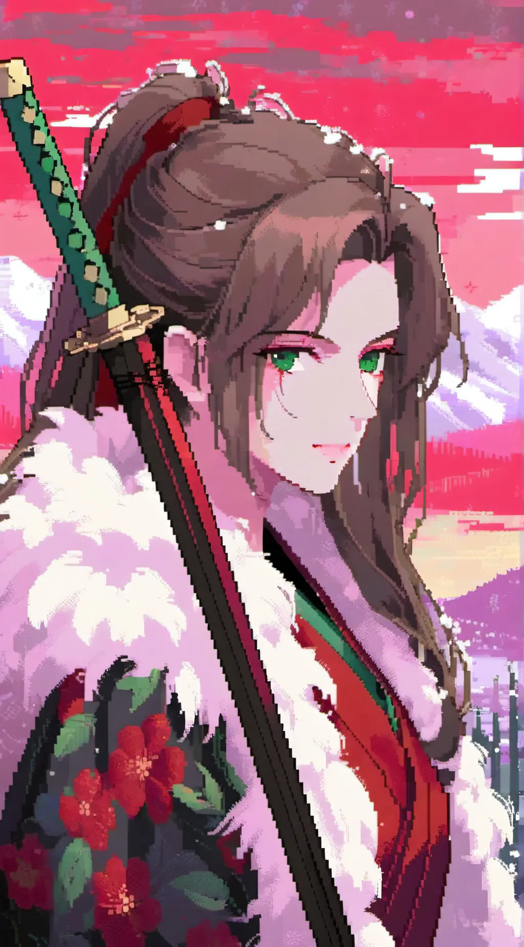 ai character: Yukiko  background