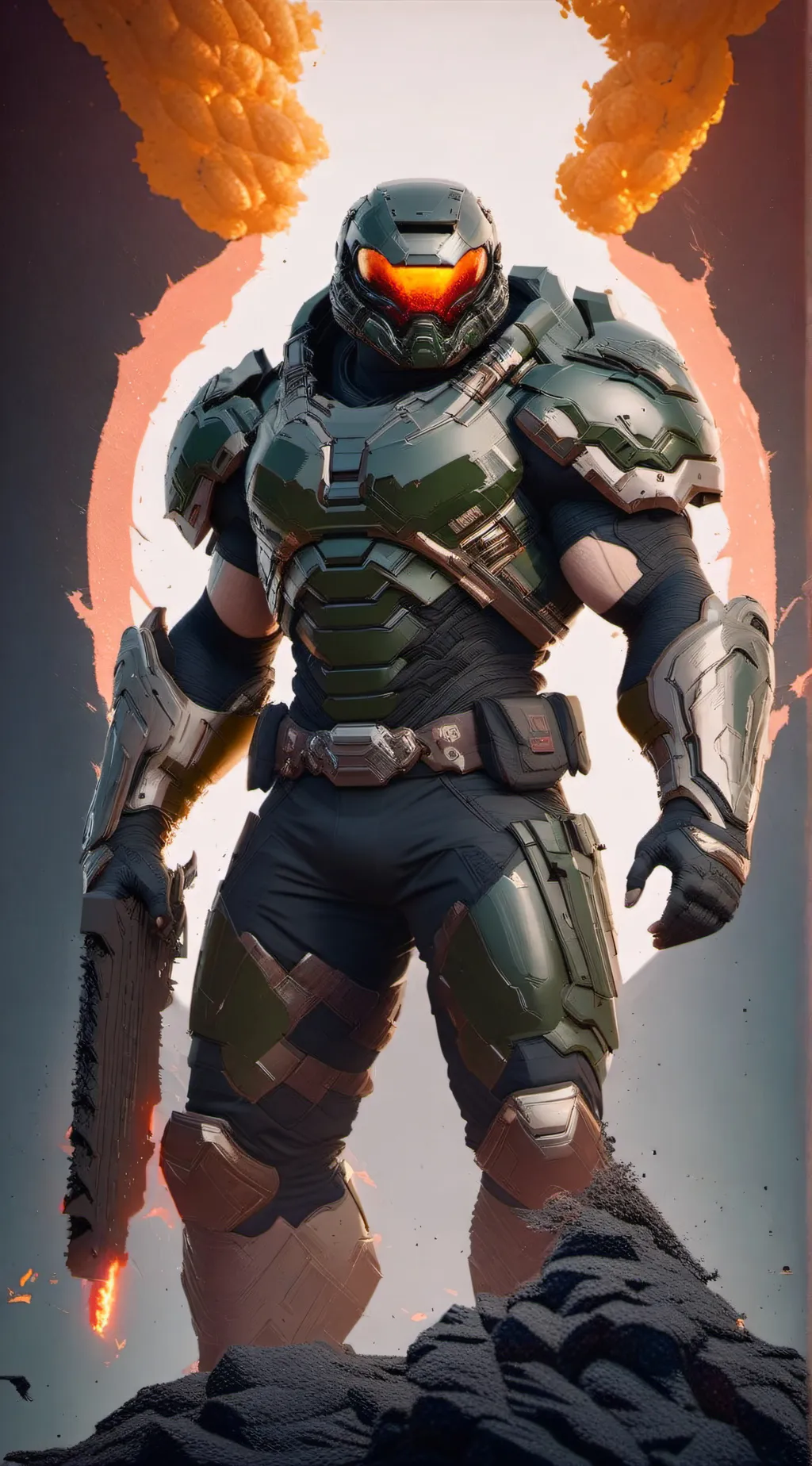 ai character: The doom slayer background