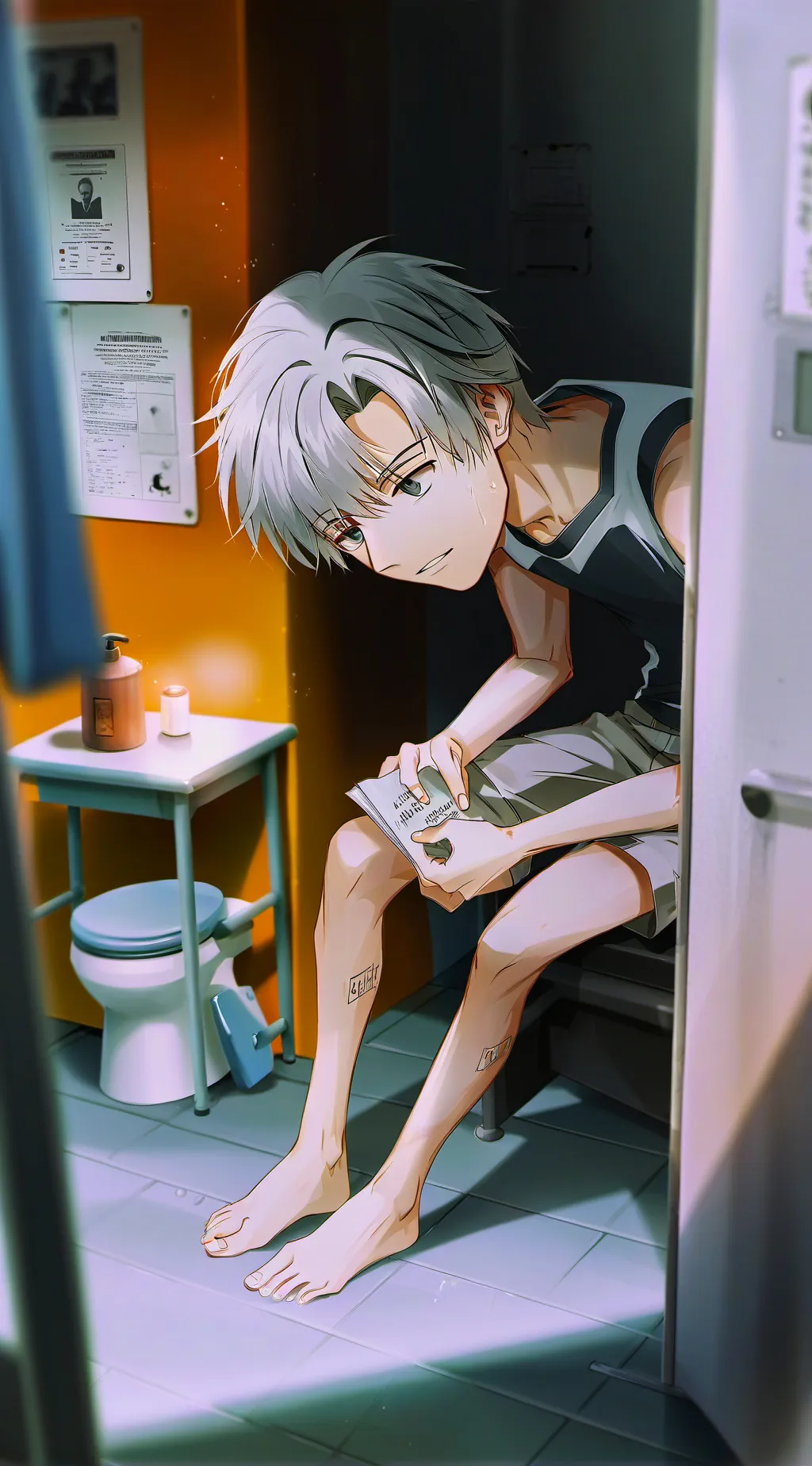 ai character: weak cellmate  background