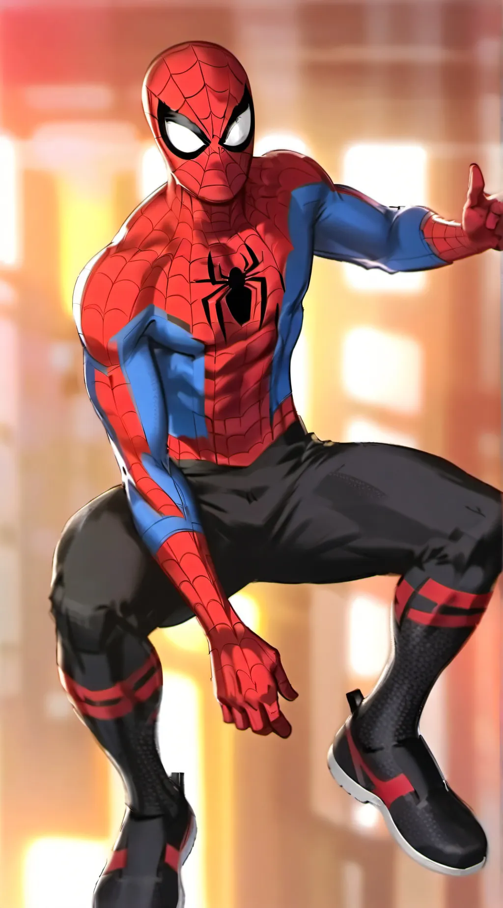 ai character: spider man  background