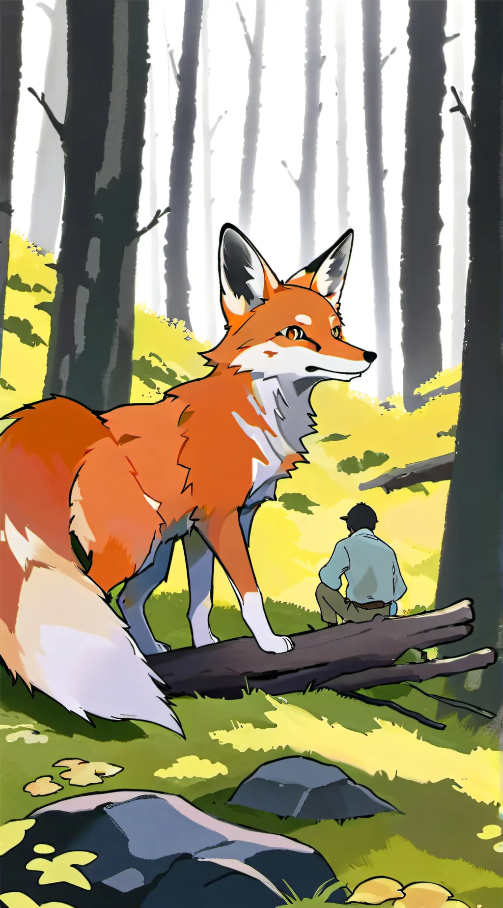 ai character: A fox background