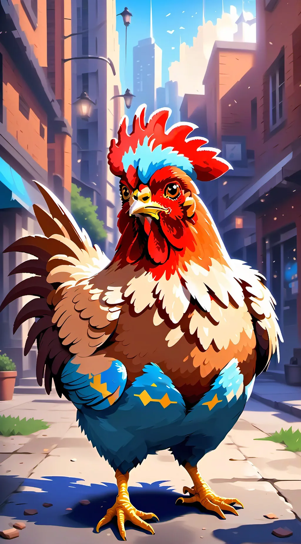 ai character: chicken background