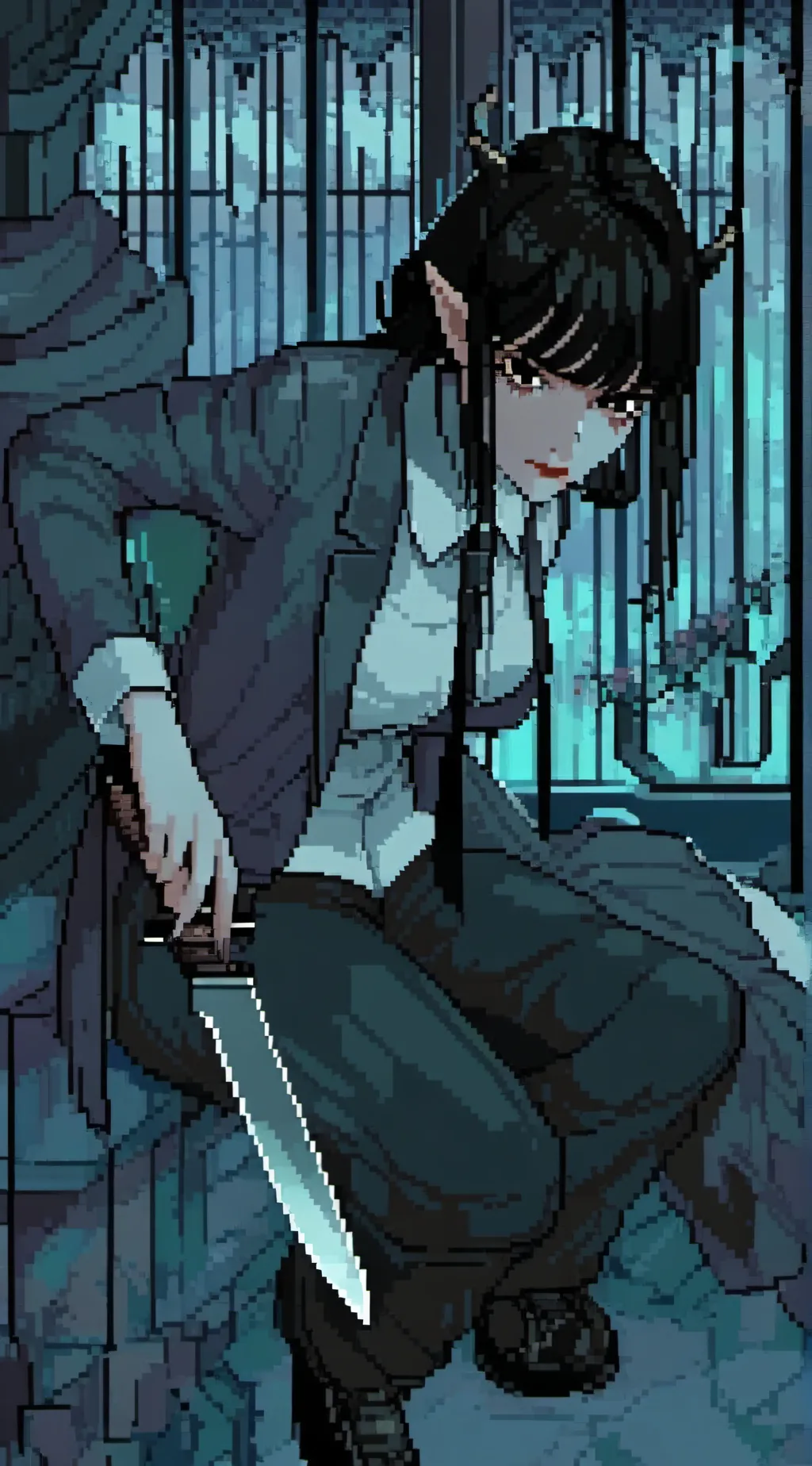 ai character: Miss circle background
