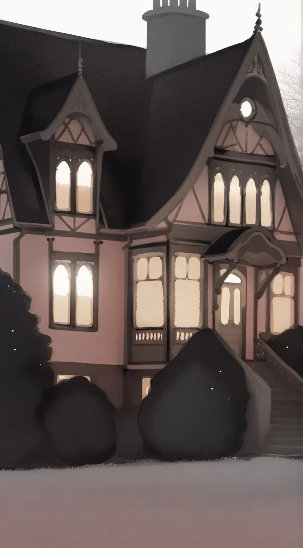 ai character: MHA "normal" house background
