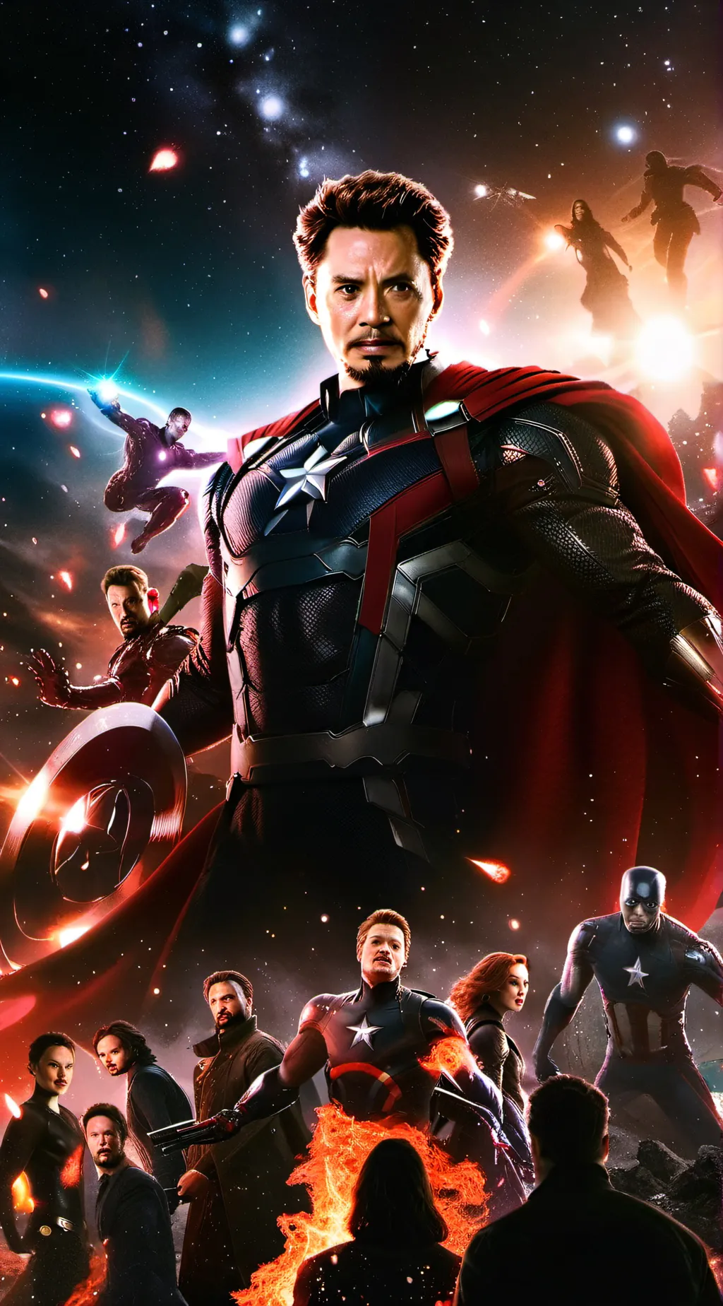 ai character: Avengers  background