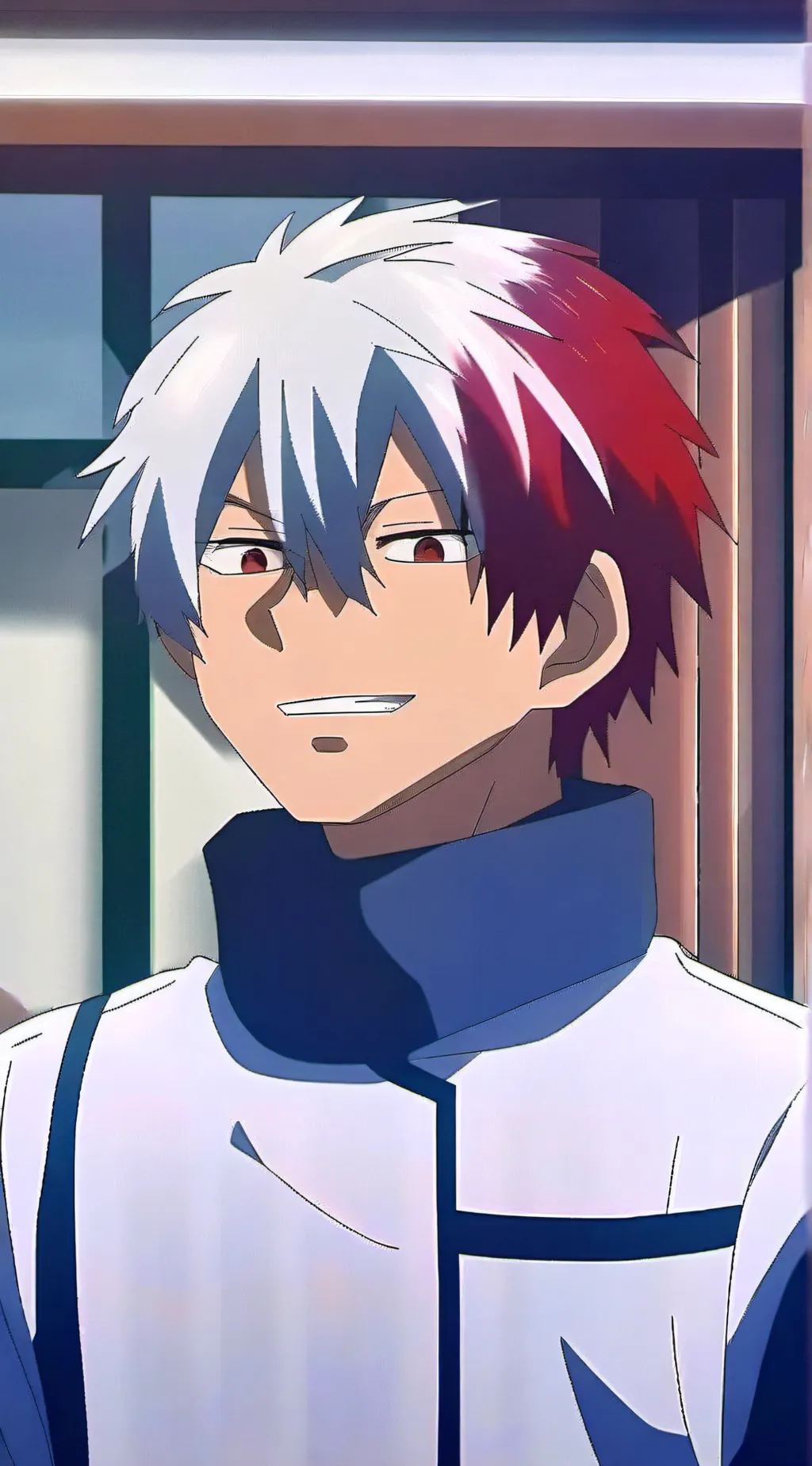 ai character: Shoto Todoroki sad background