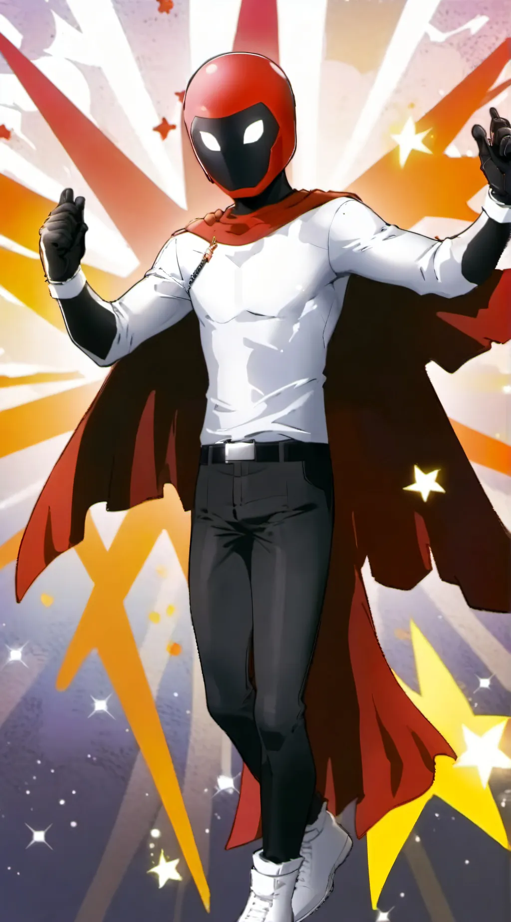 ai character: sentai ranger  background