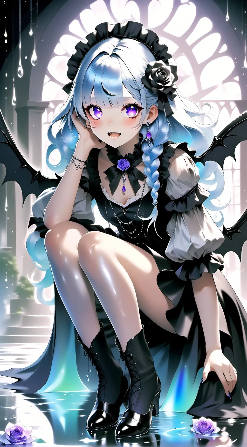 ai character: rose background