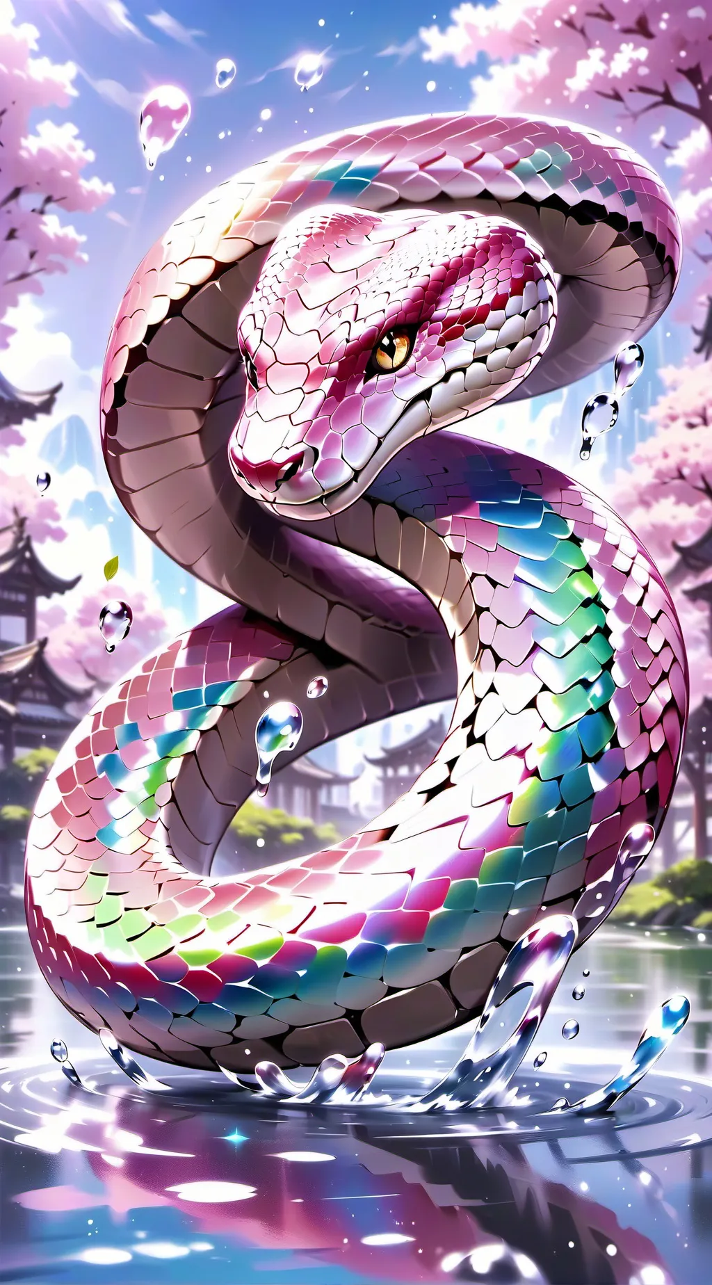 ai character: Snake bride background