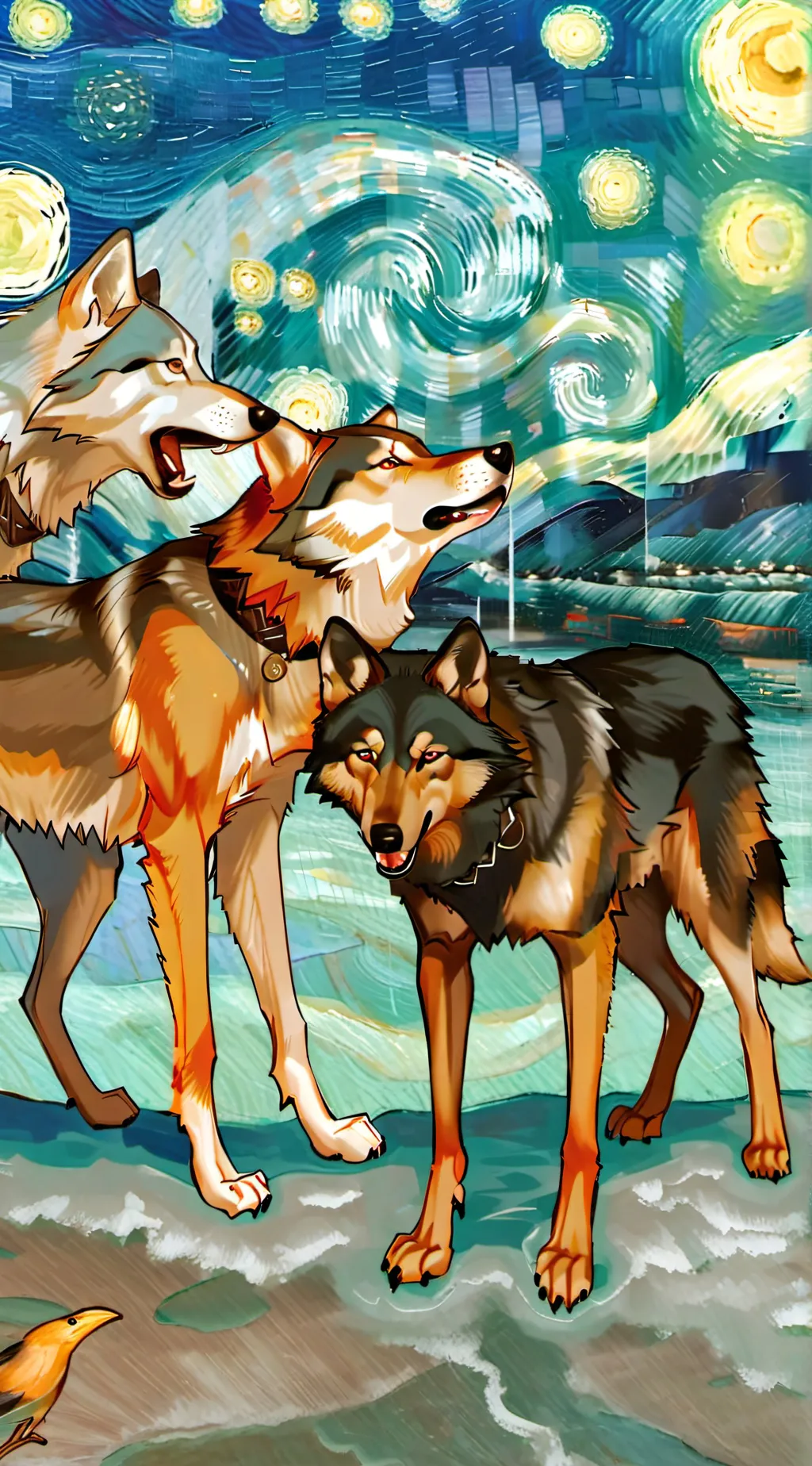 ai character: Jade,Kain, and X background