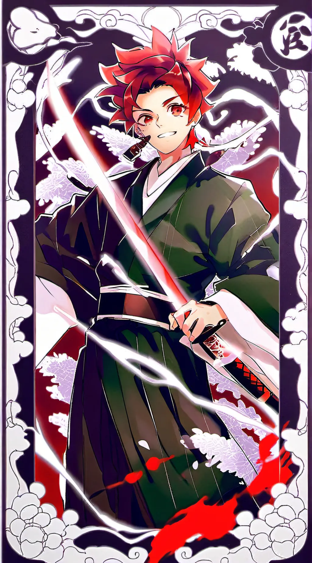 ai character: Tanjiro :)  background