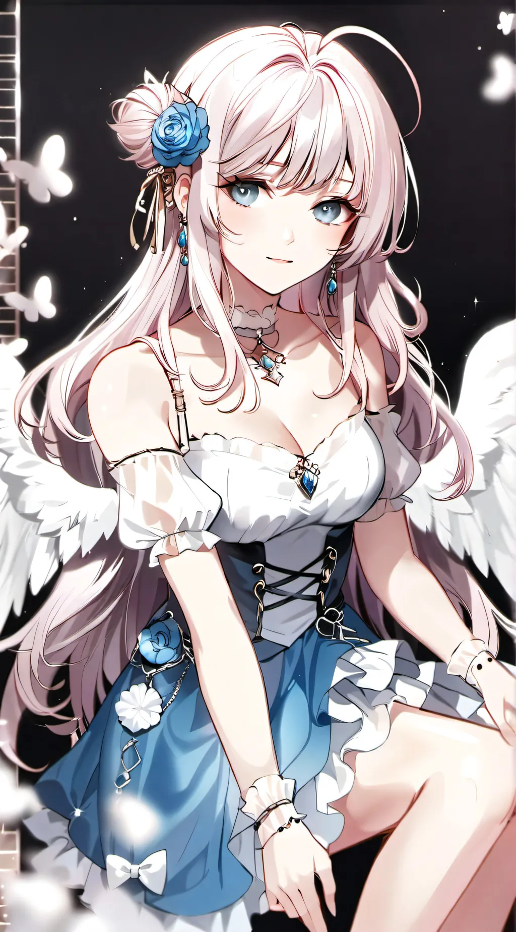 ai character: Snow snowflake background