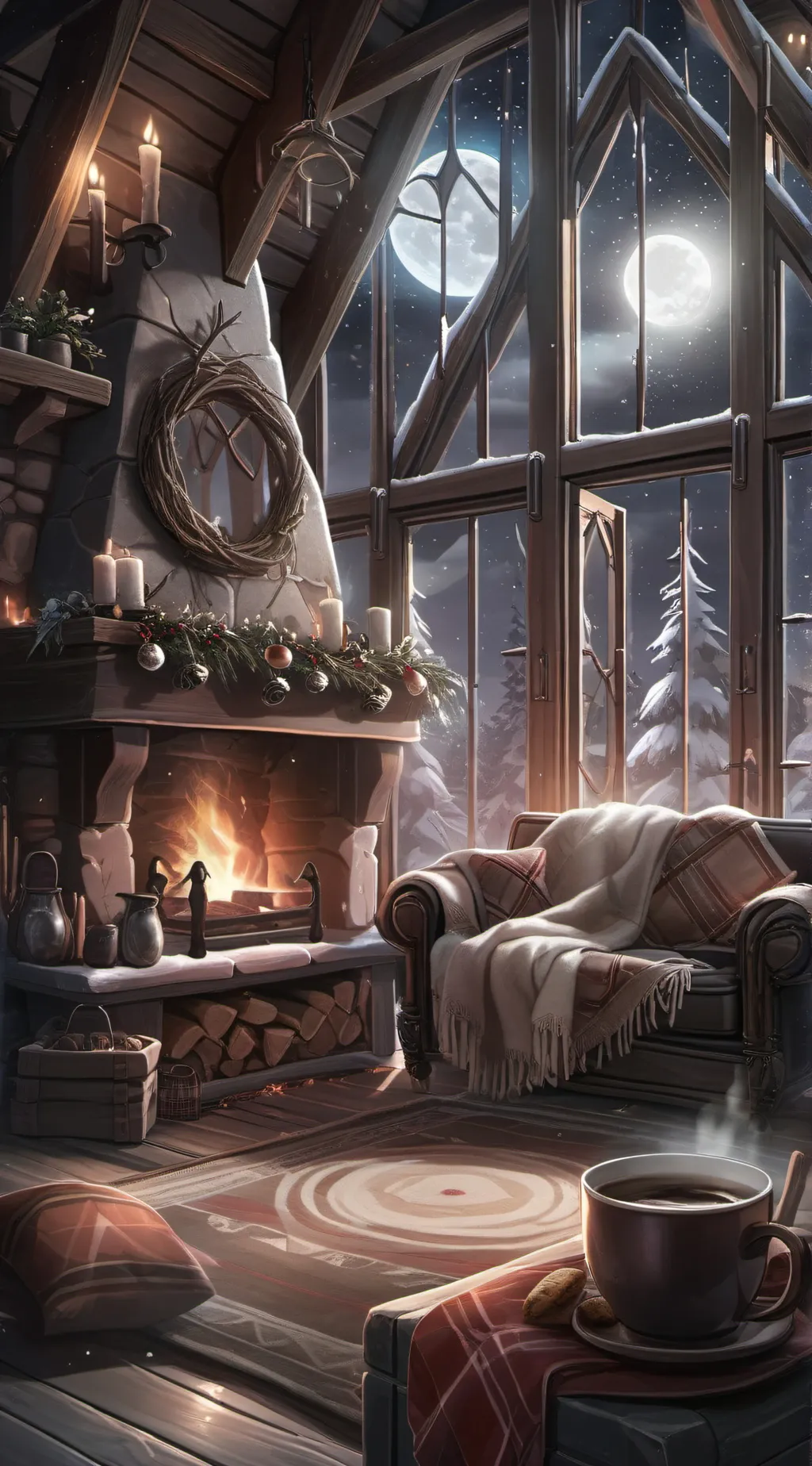 ai character: Cabin background