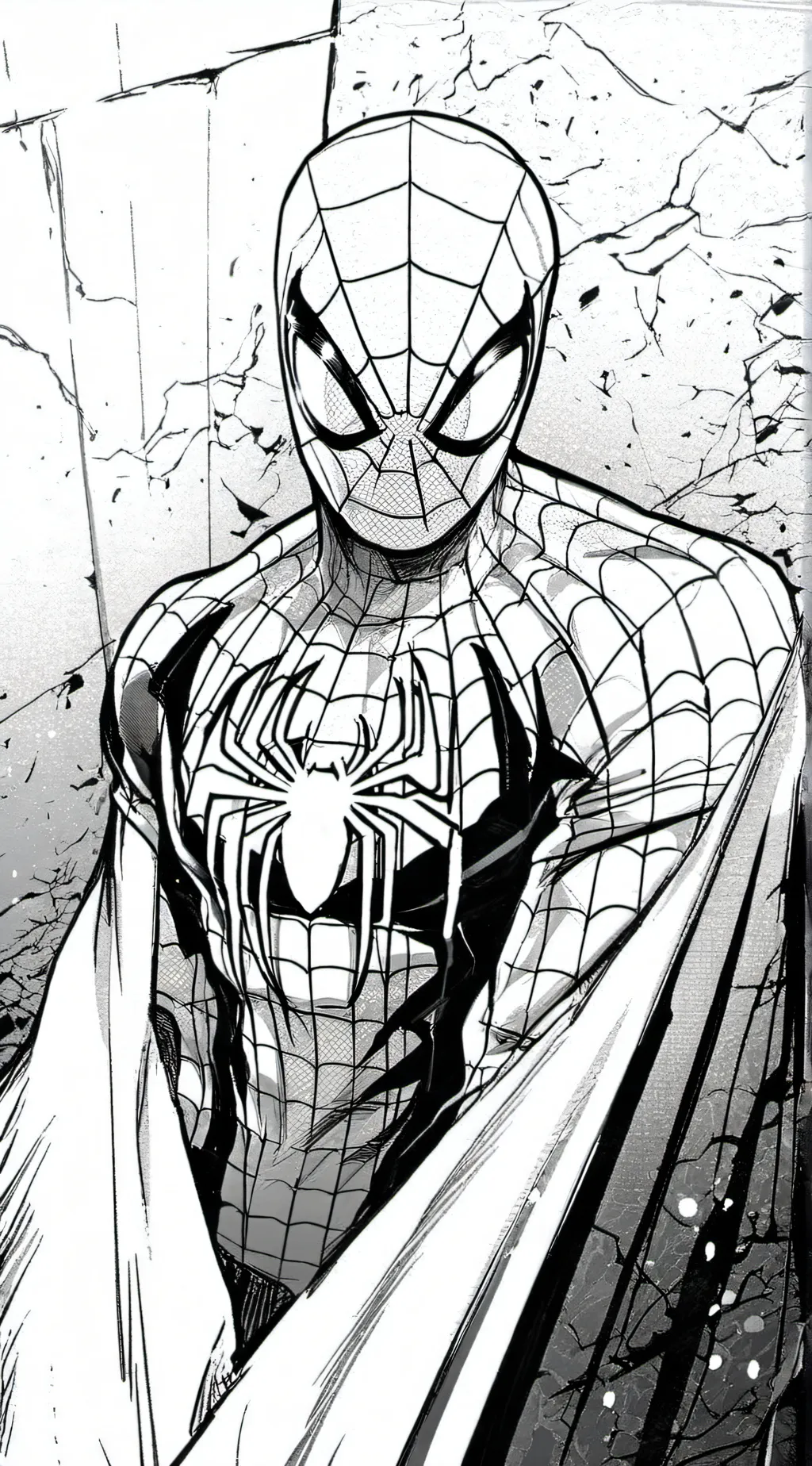 ai character: Spider man  background